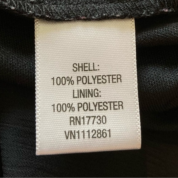 Merona Black Sheer Black Shift Midi Dress with Cap/Flutter Sleeves | Fully Lined - Picture 4 of 8